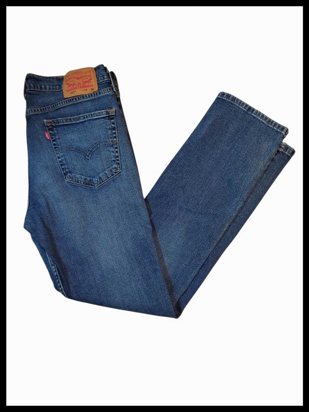 Levi's 514 Blue Straight-Leg Jeans 34x32